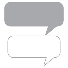 Wall Mural - rectangle dialogue frame icon set in two styles isolated on white background . message window icon v