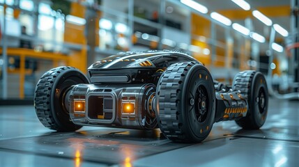 Poster - Sleek Autonomous Robot Navigating a Modern Manufacturing Facility Floor