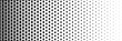 horizontal halftone of black  two semicircles design for pattern and bakcground.