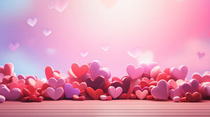 Poster - Beautiful love valentines day banner background multipurpose