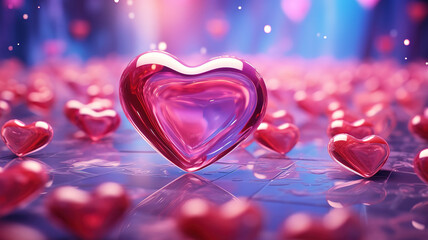 Poster - Valentines Day Sweet Heart jelly, sweet love background
