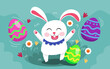 vector hand drawn cute easter illustration