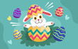 vector hand drawn cute easter illustration