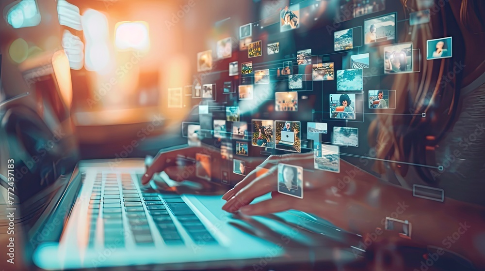 content creator. video marketing with an image showing captivating ...