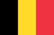 Flag of Belgium. Tricolor: black, yellow, red. Symbol of the Kingdom of Belgium. Isolated vector illustration.