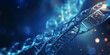 Blue Glowing DNA Double Helix Scientific Concept
