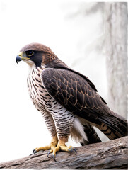 Wall Mural - Red tailed hawk eagle isolated on a white background, png.