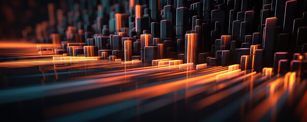 Poster - digital background for tech, ai, data, audio, graphics, and more