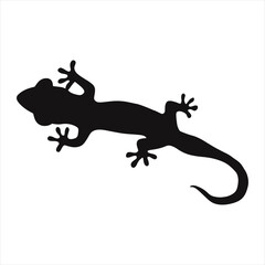 Poster - African Fat-Tailed Gecko Silhouette