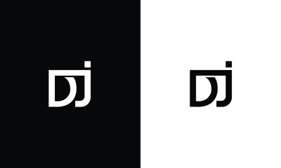 Wall Mural - DJ letter initial logo design