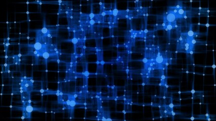 Wall Mural - Cinematic Plexus Abstract Background Animation. Abstract digital connection moving dots and lines. 4k loop animation.