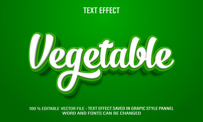 Poster - Vegetable 3d editable text effect style