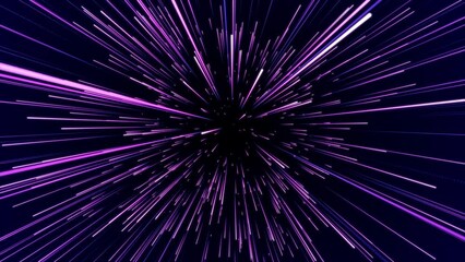 Aufkleber - Abstract blue hyper jump. Digital hyperspace with flow of bright particles. Beams motion in galaxy. Big stars explosion. Space glowing tunnel moving at the speed of light. 3d rendering.