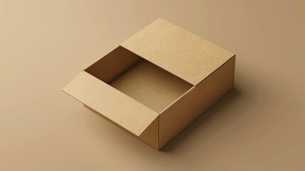 Poster - Plain surface with cardboard box, suitable for packaging concept