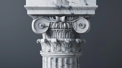 Poster - Detailed view of a clock on a column, suitable for various concepts