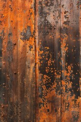 Poster - Detailed close up of a rusted metal surface, suitable for industrial backgrounds