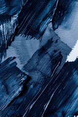 Aufkleber - Close up shot of a painting with blue paint. Ideal for artistic backgrounds