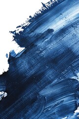 Poster - Detailed close up of a blue paint brush stroke. Suitable for artistic projects