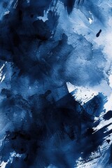Aufkleber - Close-up view of a vibrant blue and white painting. Ideal for backgrounds and artistic concepts