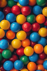 Poster - A vibrant close up of a pile of colorful candy. Perfect for sweet treats concept