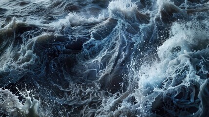Poster - Close up view of gentle waves on a body of water, suitable for various design projects
