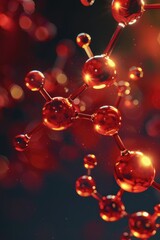 Poster - Close up of a bunch of red spheres. Suitable for various design projects