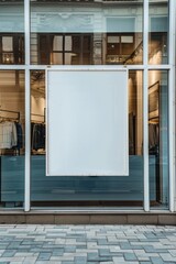 Aufkleber - A large white billboard on the side of a building, suitable for advertising purposes