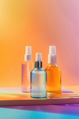 Aufkleber - Two bottles placed on a table, suitable for various design projects