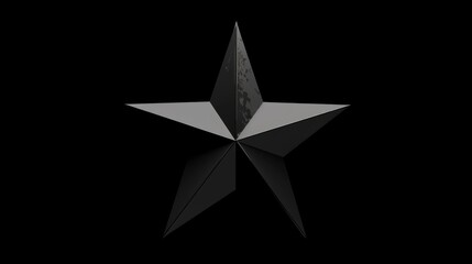 Fototapete - Simple black and white star on a dark background. Suitable for various design projects