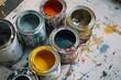 metal paint cans - ai-generated