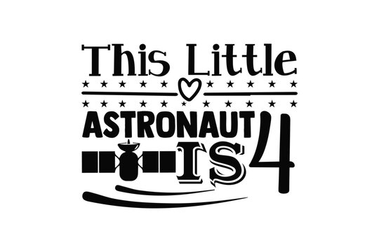Stylish , fashionable and awesome astronaut typography art and illustrator, Print ready vector  handwritten phrase astronaut T shirt hand lettered calligraphic design. Vector illustration bundle.