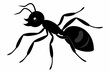 simple ant silhouette black vector illustration
