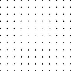 Poster - Square seamless background pattern from geometric shapes. The pattern is evenly filled with small black christmas wreath symbols. Vector illustration on white background