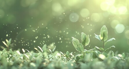 Canvas Print - a close up of a leafy plant with sunlight