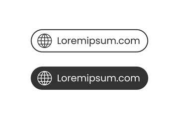 Fototapete - Link button, website name, URL, address, navigation bar illustration linear icon vector