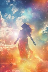 Wall Mural - Gratitude for growth: A handwritten gratitude list beside a blossoming plant signifies attracting abundance and achieving dreams through the Law of Attraction