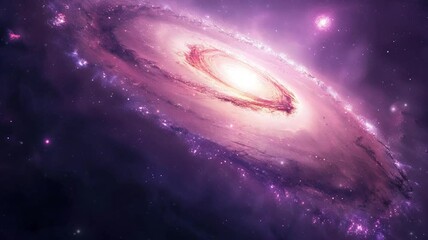 Wall Mural - Beautiful travel in deep space among stars and nebulas. Spiral space galaxy cosmos background. Galaxy and stars. Beautiful galaxy in video 4k.