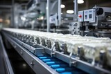Fototapeta Uliczki - Precision cheese making in a modern facility, driven by cutting-edge technology