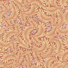 Wall Mural - Floral vintage seamless pattern for retro wallpapers. Enchanted Vintage Flowers. Arts and Crafts movement inspired. Design for wrapping paper, wallpaper, fabrics and fashion clothes.