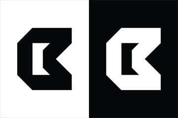Flat design C logo design
