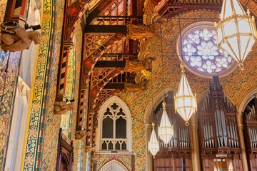 interior of the town hall of rochdale