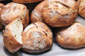 Poster - Fresh fragrant bread on the table. Food concept