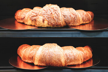 Poster - Delicious bread buns in a bakery or supermarket