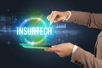 Poster - Close-up of a touchscreen, new tech concept