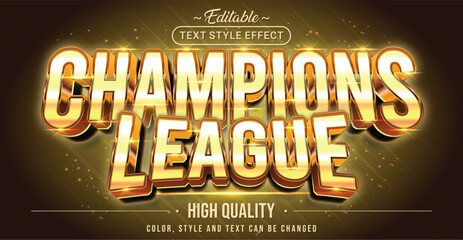 Aufkleber - Editable text style effect - Champions League text style theme.