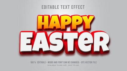 Poster - happy easter editable text effect