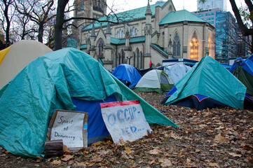 Occupy Toronto was a protest and demonstration with tents in St. James Park.