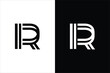 Flat design R logo design