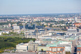 Fototapeta  - Berlin aerial view with Bundestag, sunny summer day