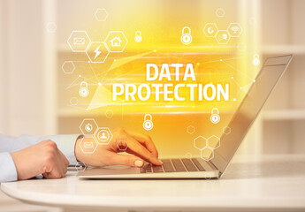 Aufkleber - internet security and data protection concept